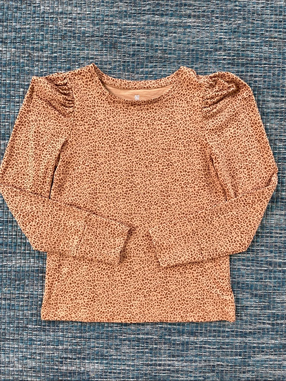 GAP Tan Leopard Print Long Sleeve Top